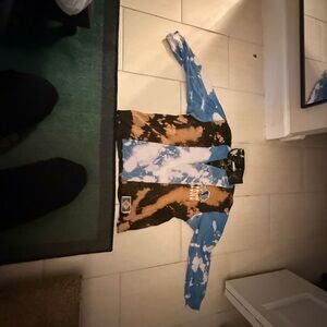 Vintage Detroit Lions One of A Kind Tie Dye Rugby Long Sleeve